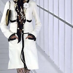 Chanel Runway belted tweed coa